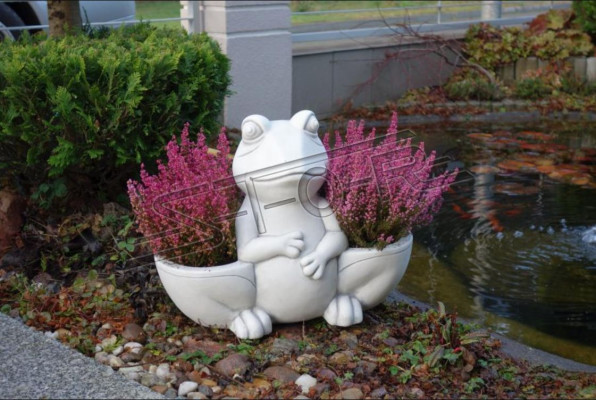 Design Blumentopf Top Pflanz Kübel Gefäß Töpfe Figur Gesicht Skulptur