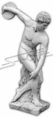 Diskobolos Statue Olympia Figur Garten Dekoration Figuren Skulptur