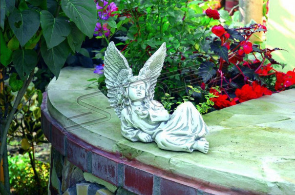Engel 27cm Skulptur Design Figur Statue Garten Figuren Dekorative Statuen