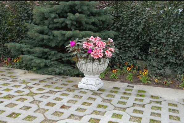 Figur Blumenkübel Pflanz Weiß Kübel Dekoration Figur Blumentöpfe Garten