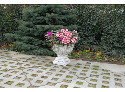 Figur Blumenkübel Pflanz Weiß Kübel Dekoration Figur Blumentöpfe Garten
