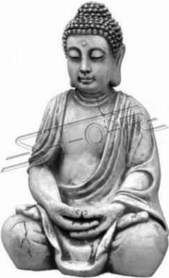 Figur Buddha Skulptur in Steinoptik. Große Skulptur für Dekorative Garten