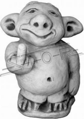 Figur Statue Garten Dekoration Deko Stinkefinger Mittelfinger Statuen