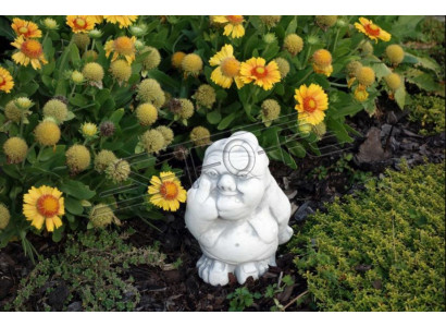 Figur Statue Garten Dekoration Deko Stinkefinger Mittelfinger Weiß Statuen