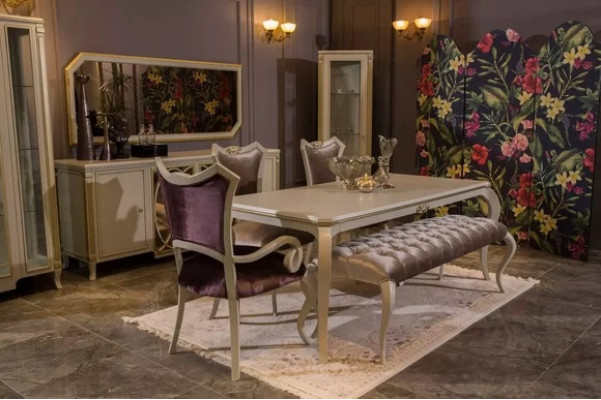 Klassische Set Vitrine rtv Sideboard Luxus Vitrine Schränke Set 2 tlg.