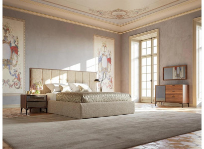 Luxus Möbel Schlafzimmer Modern Set 5tlg Doppel Bett 2x Nachttische Neu