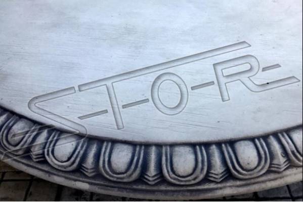 Antik Ritter Stil Tisch Garten Tische Stein Dekoration Rund Möbel