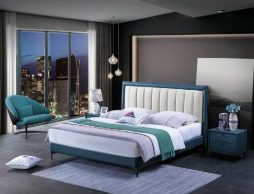 Schlafzimmer Gruppe Bett Luxus Möbel Betten Nachttische 3tlg. Garnitur