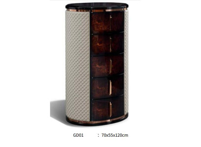 Hochkommode Braune Luxus Schrank Modern Design Möbel Holz Kommoden Wohnzimmer