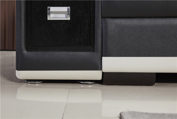 Ledersofa Wohnlandschaft Eck Garnitur Design Modern L-Form Ecksofa