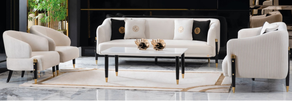 Garnitur Design Sofas Sofa Couch Samt Polster Sitz 3+3+1+1 Sitzer Sofagarnitur