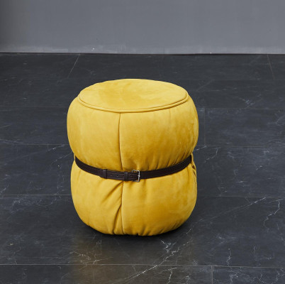 Design Hocker Sitzpouf Wohnzimmer Designer Runder Moderne Fußhocker