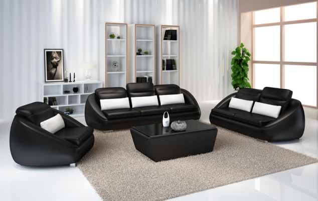 Luxus Sofagarnitur 3+1+1 Sitzer Wohnzimmer Designer Möbel Sofa Couch