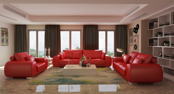 Modern Sofagarnitur 3+2+1 Sitzer Set Design Sofa Polster Couchen Couch