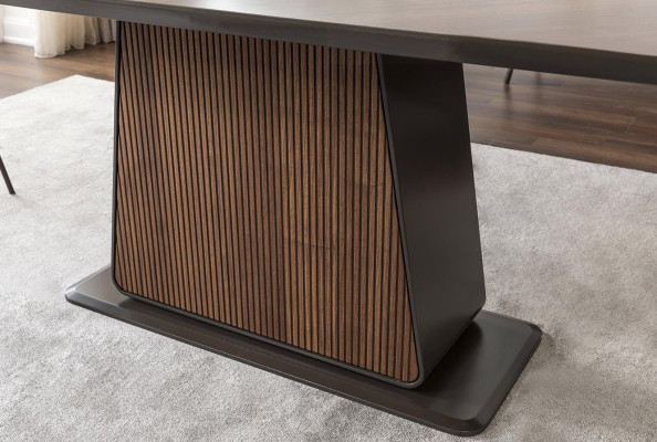 Essgruppe Esszimmer Esstisch Tisch Stühle Set 7tlg Holz Braun Neu