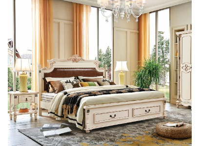 Bett Polster Design Luxus Doppel Hotel Betten Schlafzimmer Barock Holz Möbel Neu
