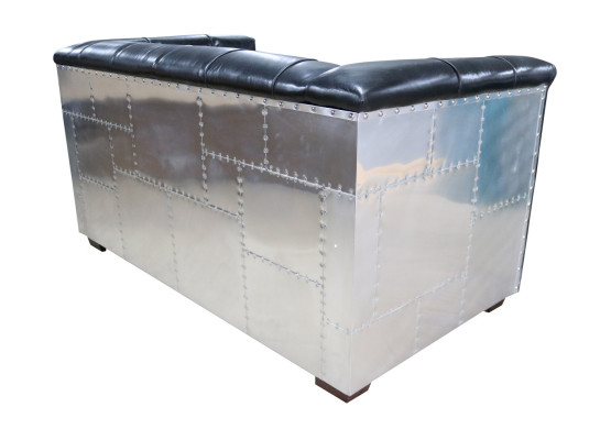 Echtleder Sofa Zweisitzer Flugzeugsessel Aviator Armlehnsessel Neu Ledersessel