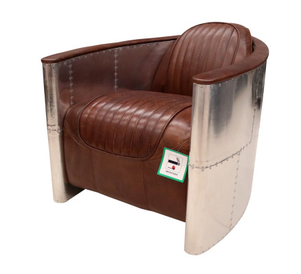 Ledersessel Sessel Aviator Clubsessel Art Deco Cocktailsessel Fernsehsessel