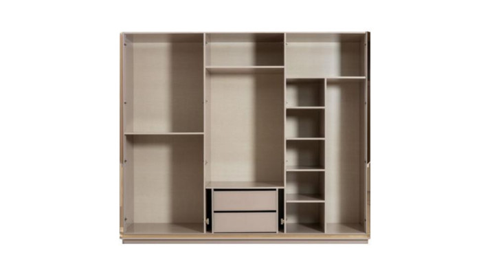 Kleiderschrank Holzschrank Moderne Garderobenschrank Schrank Beige
