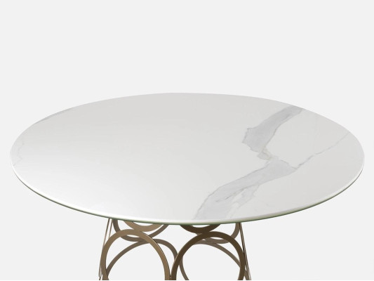 Esszimmertisch Esstisch Rund Küchentisch mit Metall Tischbeine 100×100cm Neu