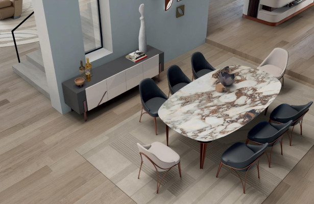 Esstisch 8 Stühle Sideboard Esszimmer Italienische Möbel Bizzotto Set 10 tlg.