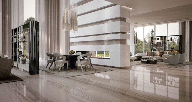Luxus Esstisch Designer Tisch Marmor Massivholz Esszimmer Bizzotto Italienische