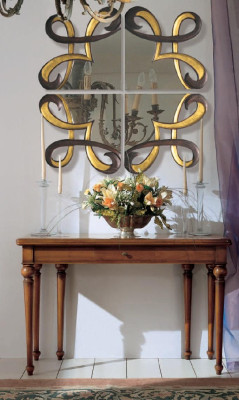 Konsolentisch Spiegel Sideboard 2tlg Set Neu Holz Italienische Möbel Stil Modern