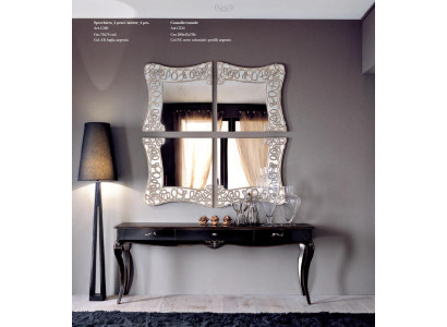 Schminktisch Konsole Tisch weiß holz Schlafzimmer Möbel Klassischer Spiegel 2tlg