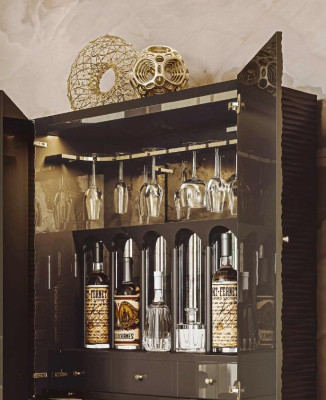 Kabinett Wohnzimmer Barschrank Möbel Design Massivholz Barschrank Bizzotto Neu