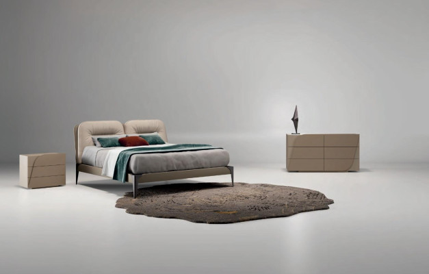 Bett Möbel Doppelbett Naturholz Schlafzimmer Möbel Design Betten Italien Luxus