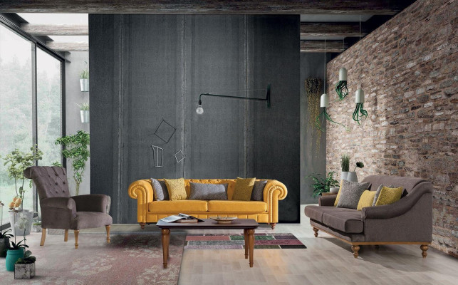 Modernes Wohnzimmer Sofa Polstercouchen Designer 3-Sitzer Textilsofas