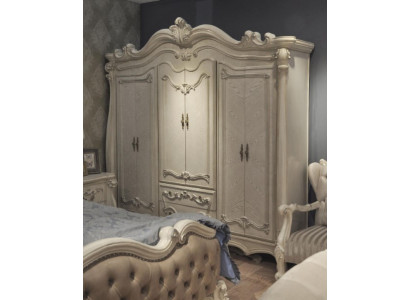 Klassischer Antik Stil Kleiderschrank Schrank Holz Garderobe Schlafzimmer Barock