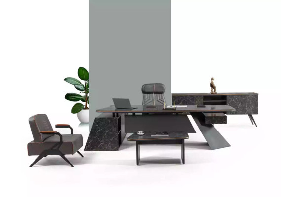 Arbeitszimmermöbel Büromöbelkollektion Arbeitsplatzset Schreibtisch Neu