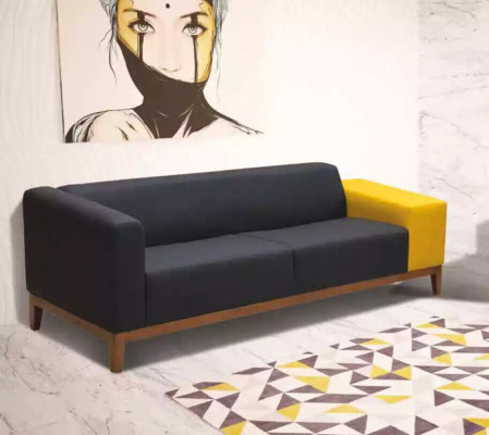 Polstermöbel Graue Sofagarnitur Dreisitzer Sessel Set Arbeitszimmer Set