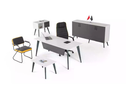 Arbeitzimmer Büroset 4 tlg Büro Office Schreibtisch Designer Möbel Neu