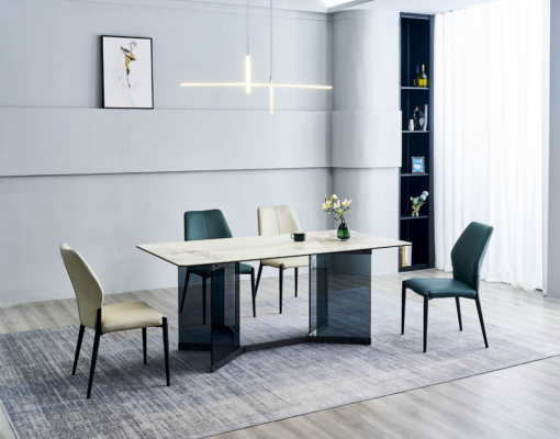 Moderne Esszimmergarnitur Designer Esstisch 6x Polsterstühle 7tlg Set