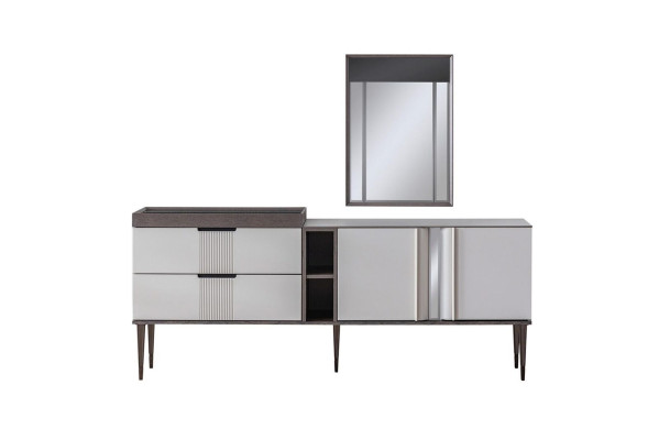 Luxus Esszimmer Set Exclusive Anrichte mit 2x Spiegel Set Neuheit