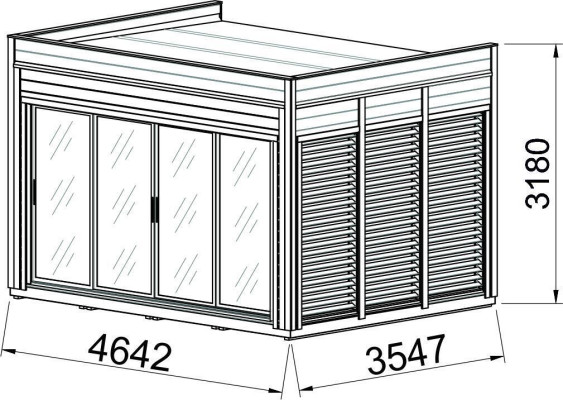 Campinghaus Holzhaus Gartenhaus Camping Häuschen Fertig Haus 464cm