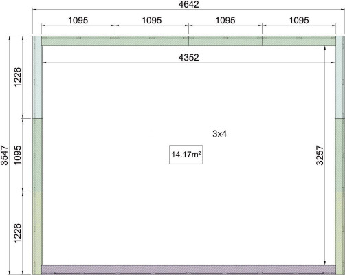 Campinghaus Holzhaus Gartenhaus Camping Häuschen Fertig Haus 464cm