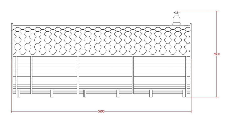 Sauna Saunafass Outdoor Gartensauna 590 x Ø 2,27 m Saunafass Bausatz