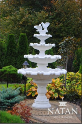 Springbrunnen Garten Teich Brunnen 213cm Steinbrunnen Gartenbrunnen Fontaine Neu