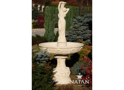 Zierbrunnen Springbrunnen 180cm Skulptur Brunnen Deko Garten Fontaine Teich Neu