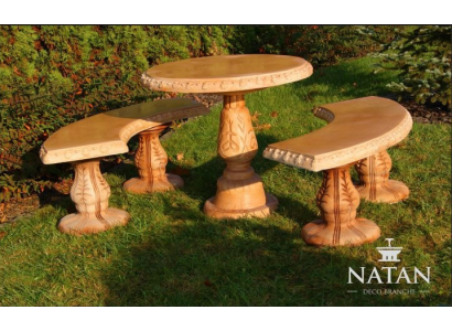 Römischer Stil Garten Tische Stein Tisch Rund Terrassen Möbel Gartenmöbel Deko