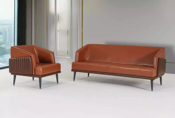 Luxus Sessel Stil Modern Arbeitzimmer Polster Stoff Design Büro Möbel Neu