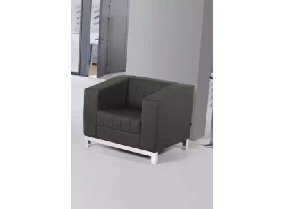 Grau Sessel Büro Möbel Sitz Polstersessel Textil Arbeitzimmer Lehnstuhl