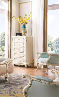 klassische Möbel Schlafzimmer Set Bett 2x Nachttische Kommode Luxus Set 4tlg