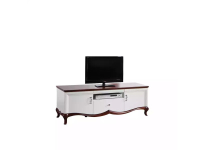 rtv Lowboard tv Ständer Sideboard Holz Luxus weiß Wohnzimmer Schrank