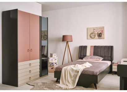 Schlafzimmer Set Bett Nachttisch Kleiderschrank Modern Luxus Setra Set