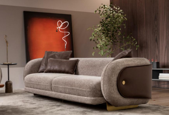 Wohnzimmer Textil Sofa 4 Sitzer Luxus Möbel Sitz Design Couch Lounge neu