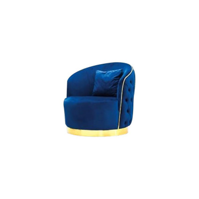 Blauer Chesterfield Sessel Wohnzimmer Rundsessel Designer Einsitzer.  xlmoebel.de